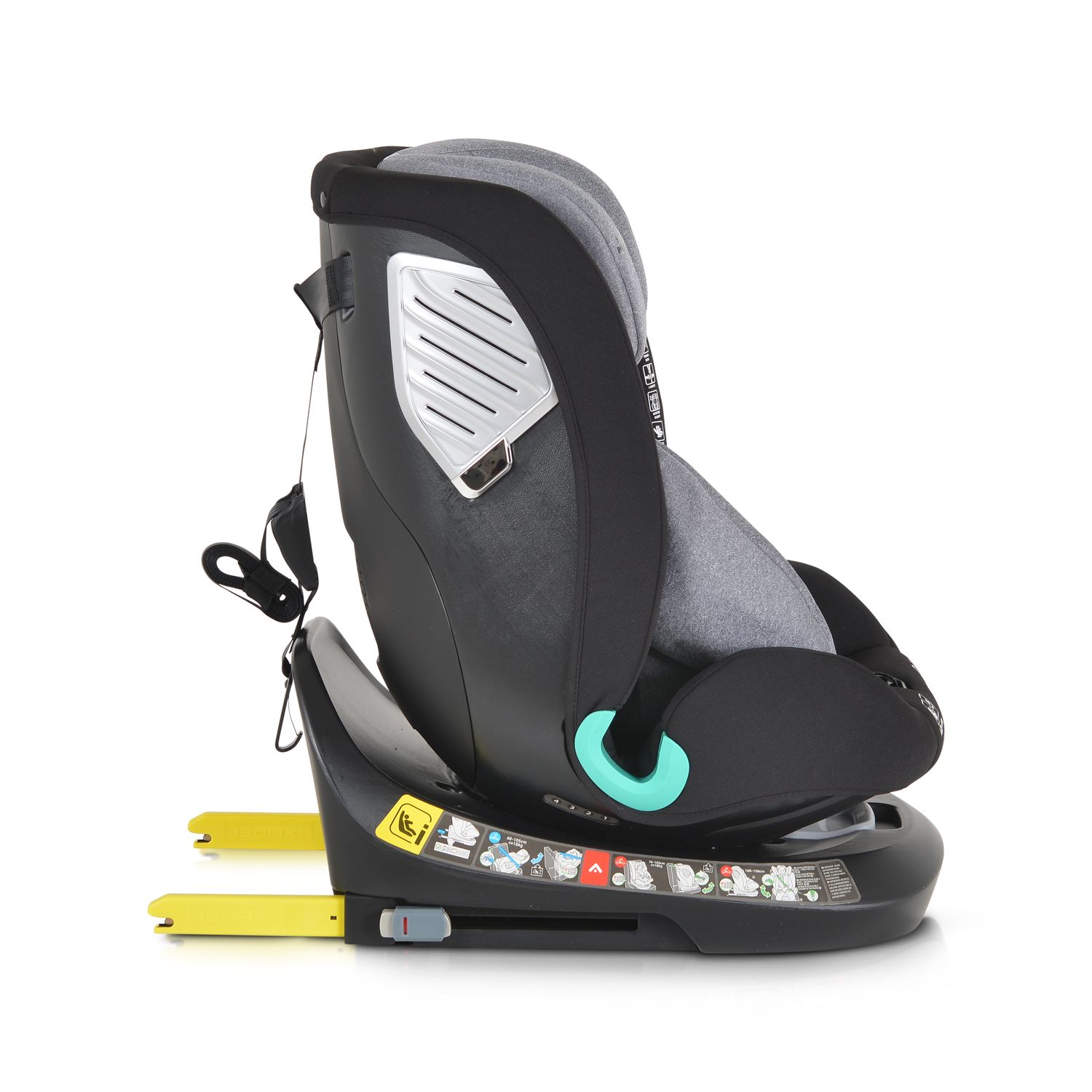 Cangaroo i-Size Kindersitz Quill (40-150cm) Gruppe 0/1/2/3, Isofix, 360° drehbar grau