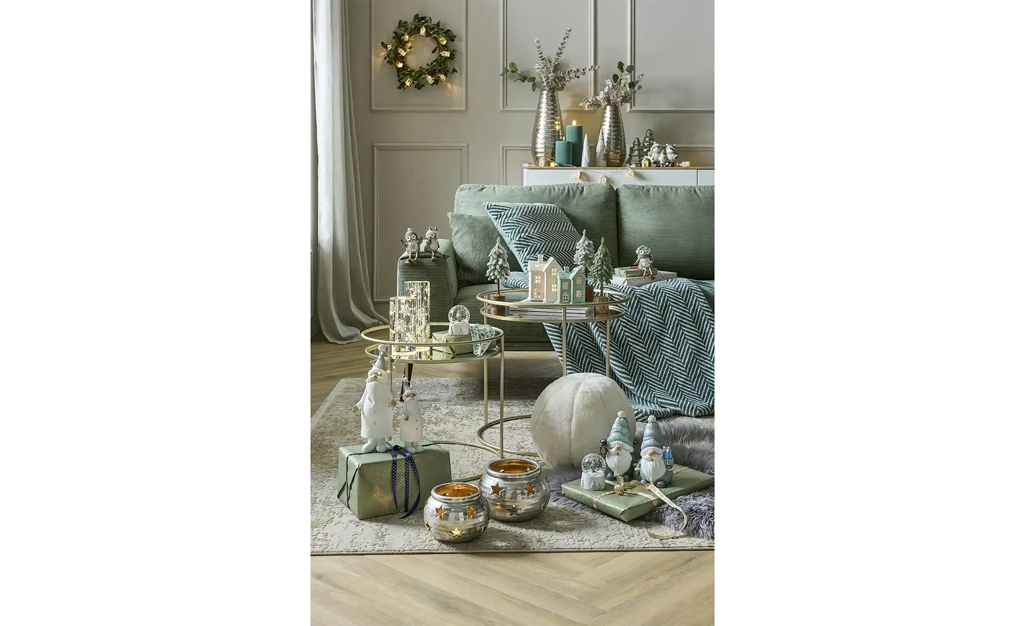 HOME STORY Kissen Santas Holiday