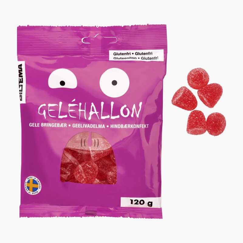 Gelé bringebær, 120 g