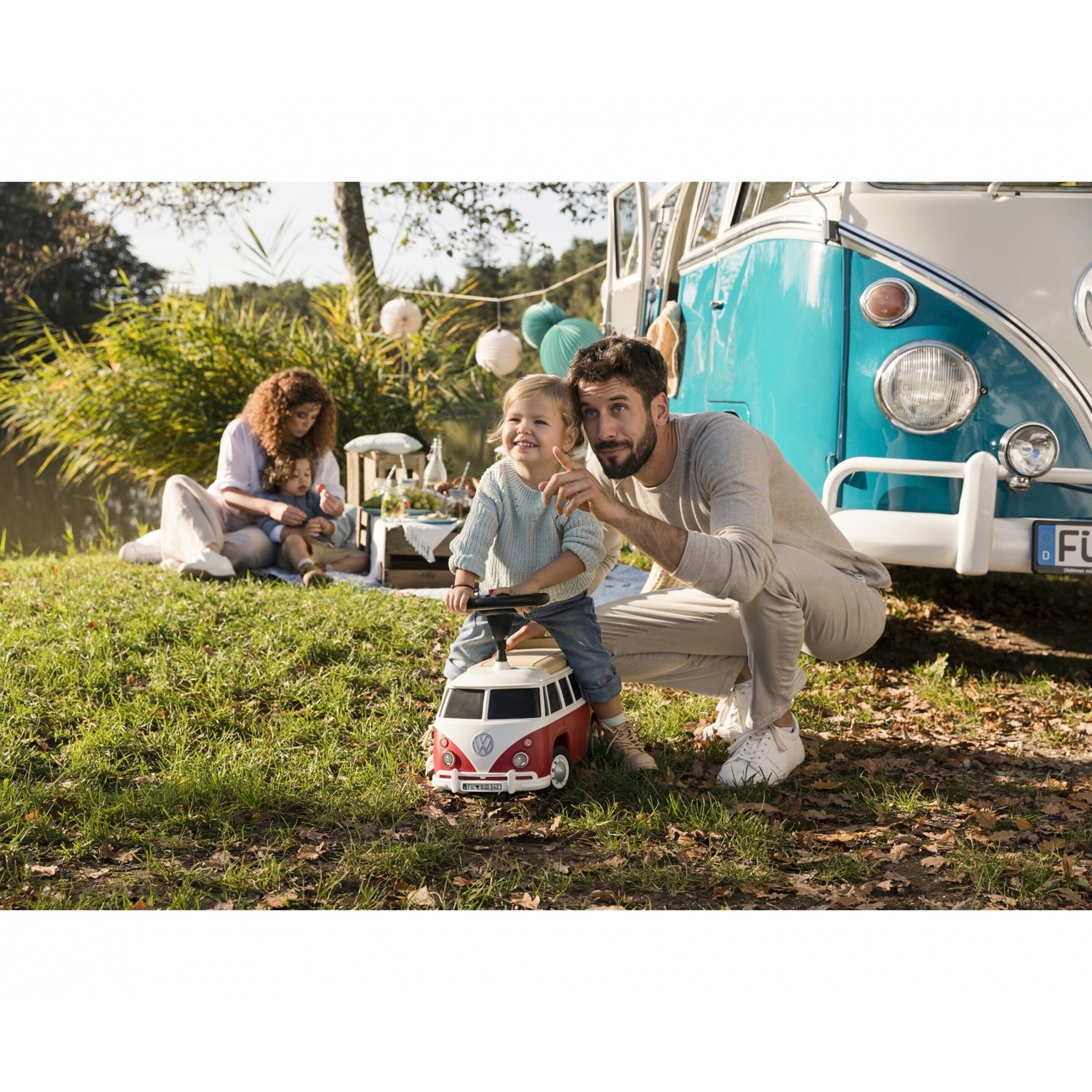 BIG Rutscher Baby VW T1 rot/weiß