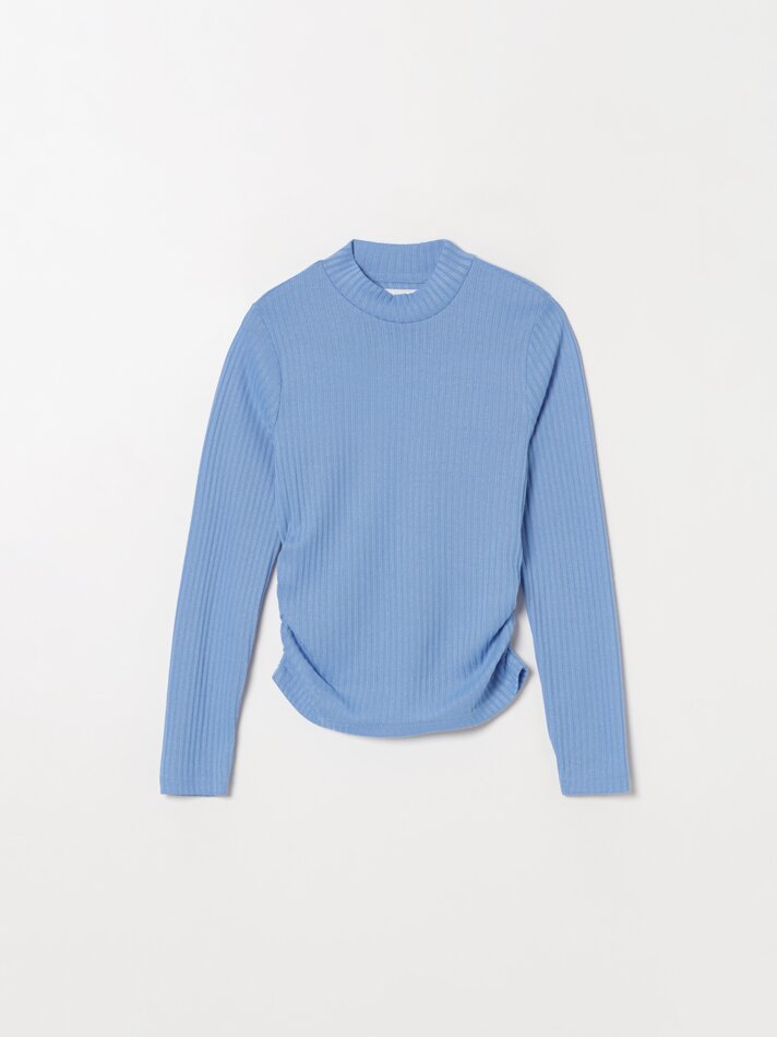 Camiseta com estampa lateral - Azul claro