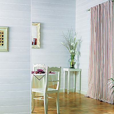 Lambris PVC Country bois blanc (vendu à la botte)