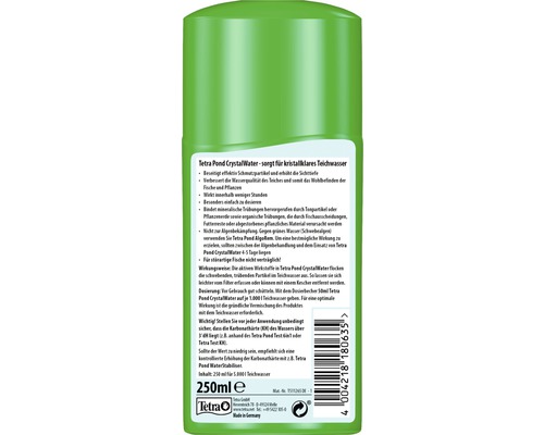 Deeltjesverwijdering TetraPond CrystalWater 250 ml