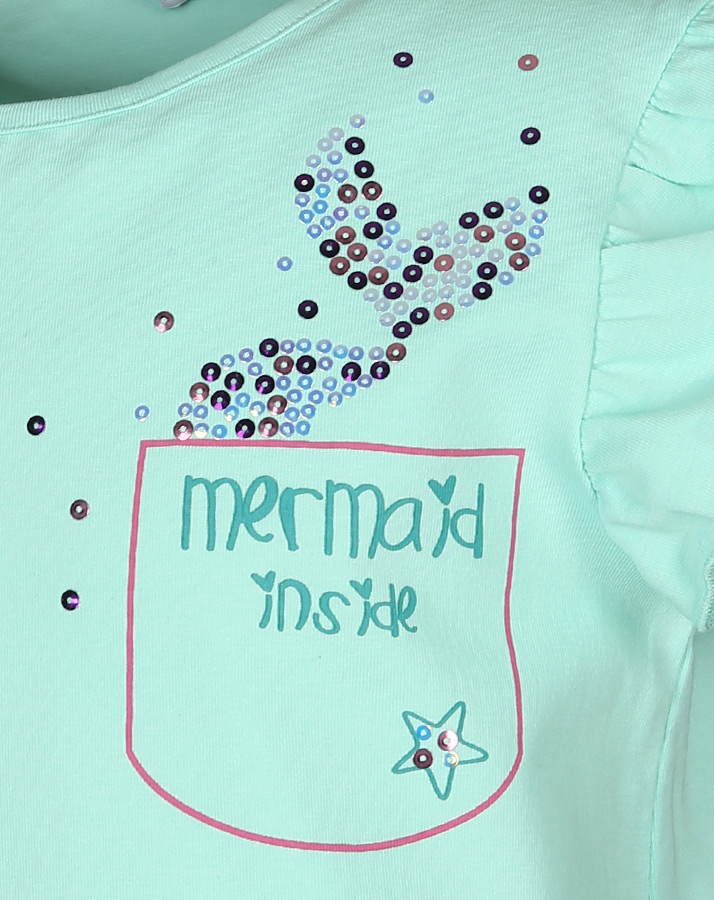 T-Shirt MERMAID INSIDE in mint