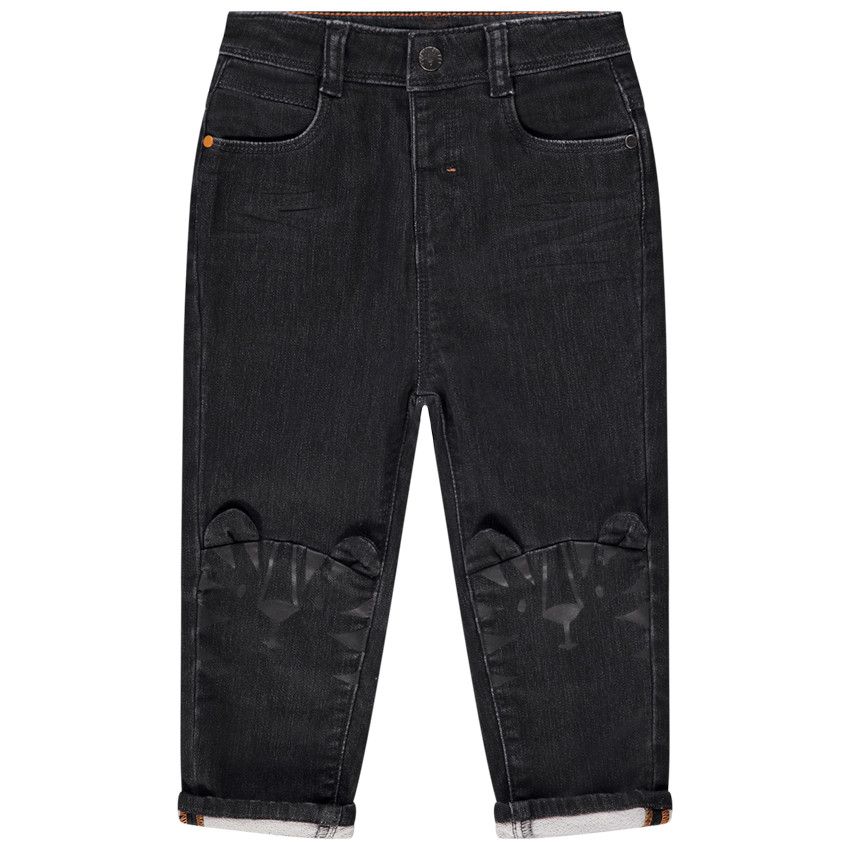 Jean ludique motif tigre pour bébé garçon - Gris chiné