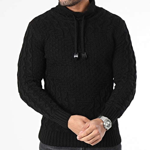 Pull Col Montant Noir