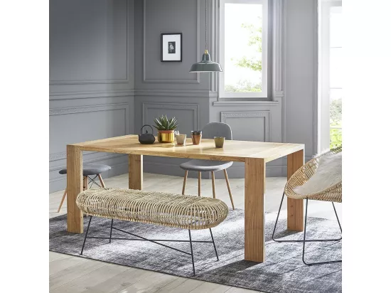 Banc en rotin et métal