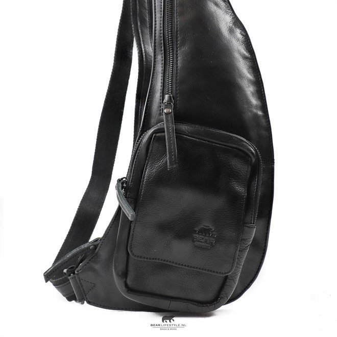 Bear Design Callisto Pelle Crossbody Tas Han Zwart CP1817