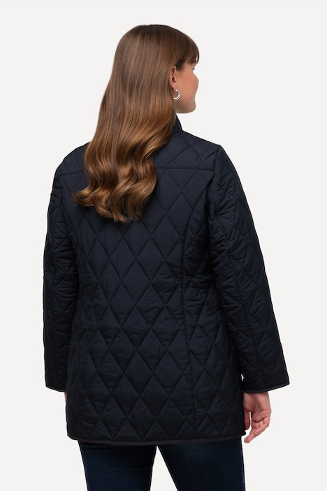 Steppjacke, wasserabweisend, Fasanen-Futter, Stehkragen