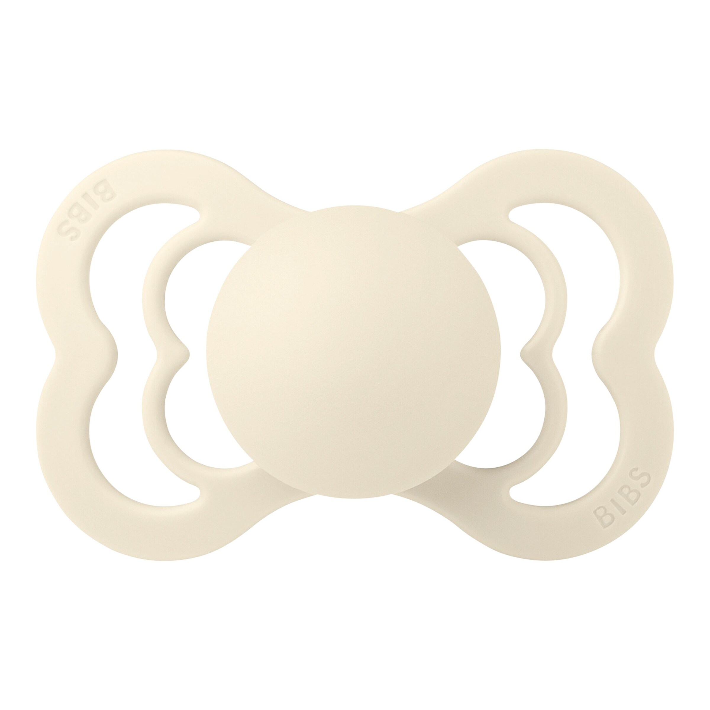 BIBS 2er-Pack Supreme Schnuller Silikon, 0-6M beige / rosa
