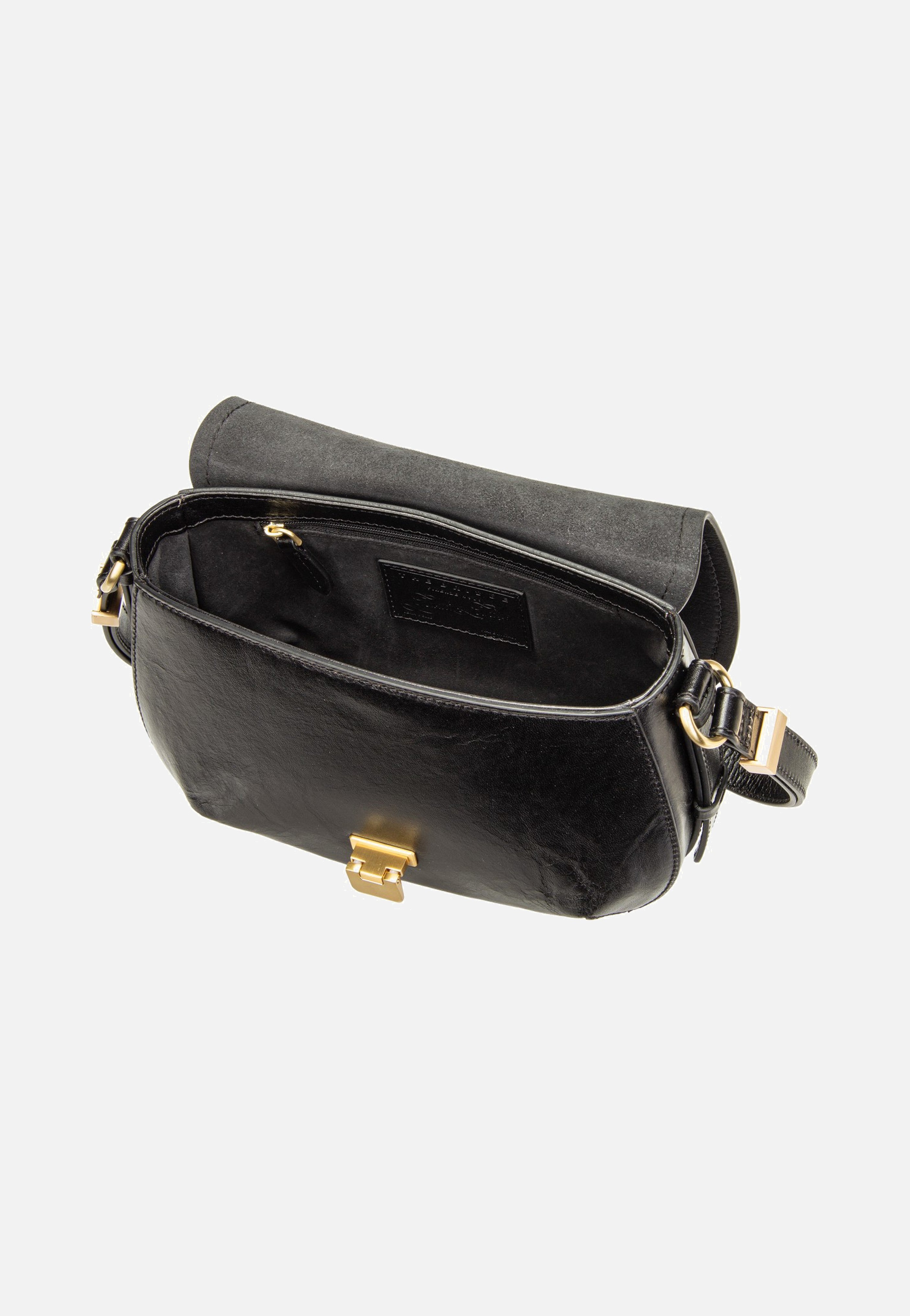 Federica Crossbody Nero/Oro - Crossbody Bag