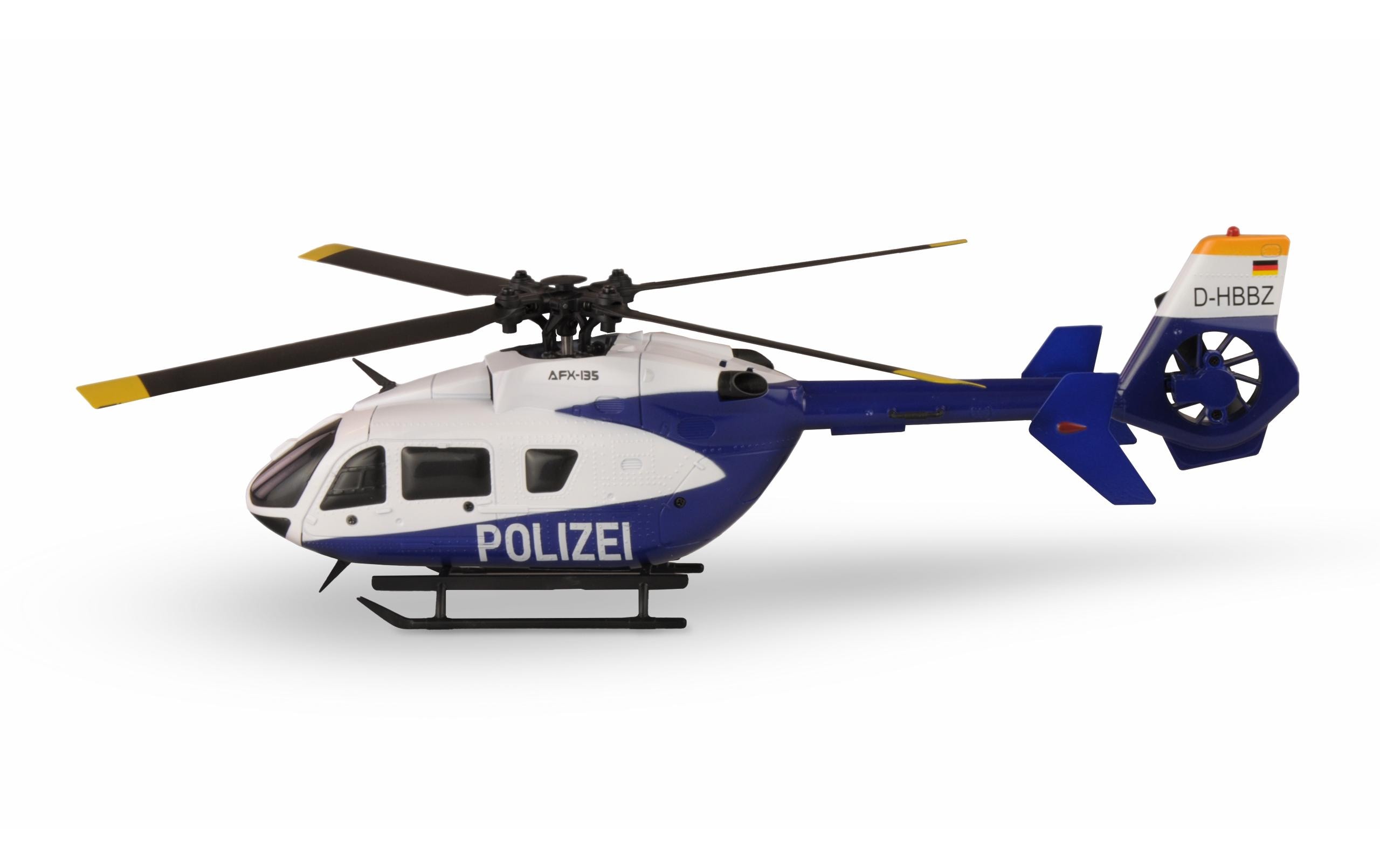Helikopter AFX-135 Polizei 4-Kanal Singlerotor RTF<br>Kleiner Scale Heli mit 4-Kanal Steuerung für Einsteiger und Fortgeschrittene