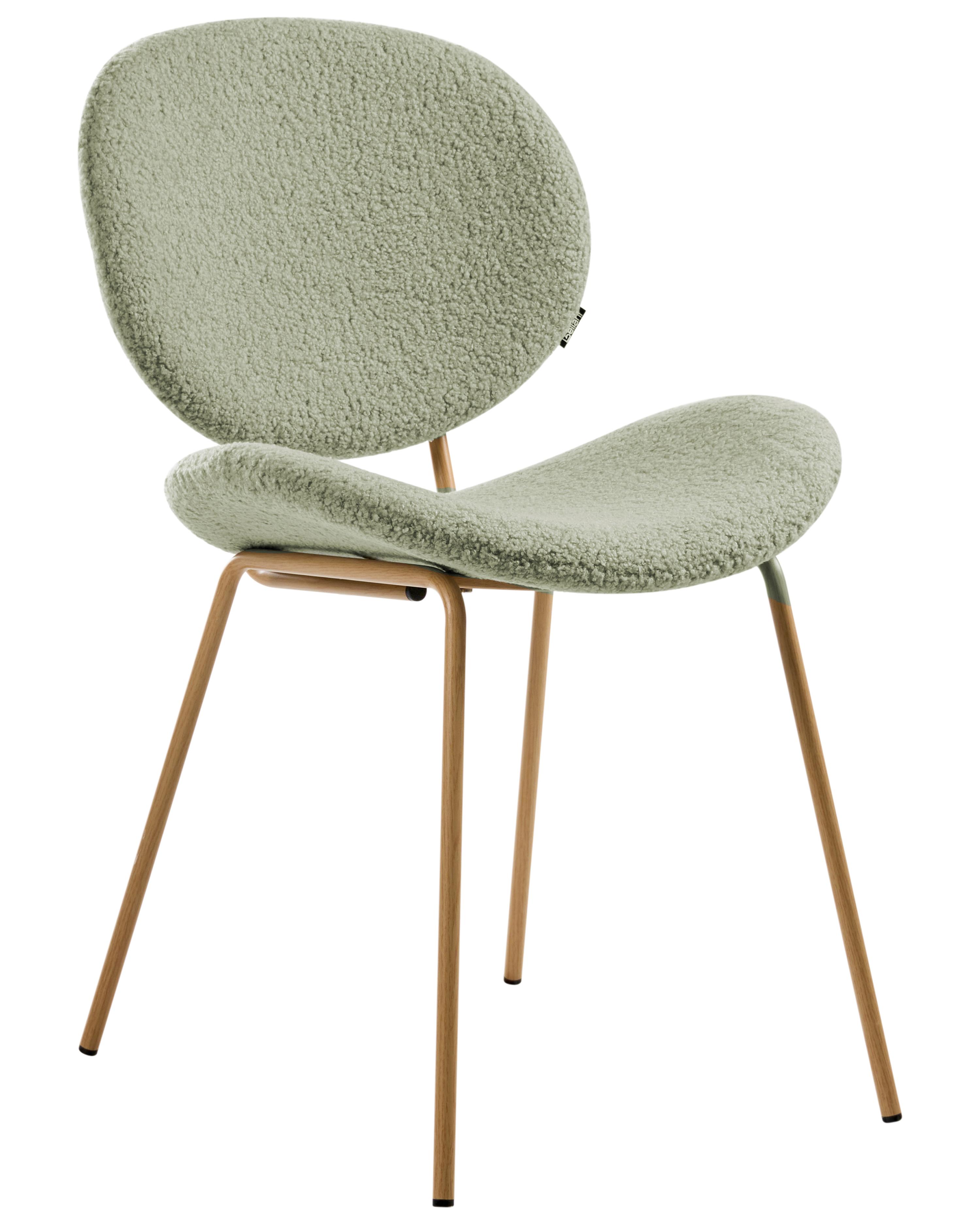 Set van 2 eetkamerstoelen LUANA Bouclé Lichtgroen