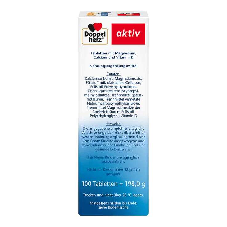 Doppelherz Magnesium+Calcium+D3 Tabletten, 100 St