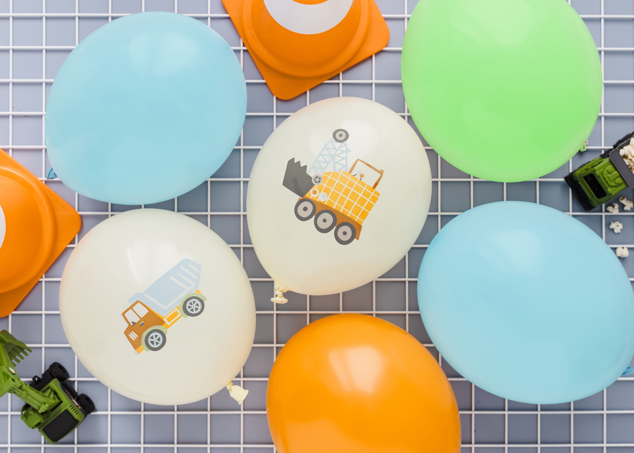 Ballonnen Set Bouwvoertuigen 30cm 6st