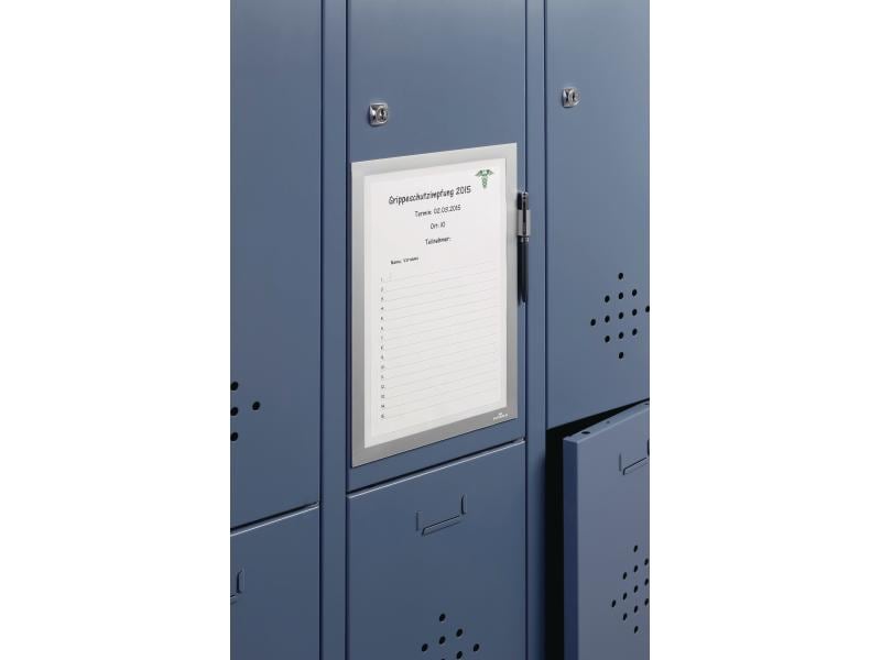 DURABLE Präsentationsrahmen Duraframe Magnetic Note A4 Silb Rahmen für Informationen