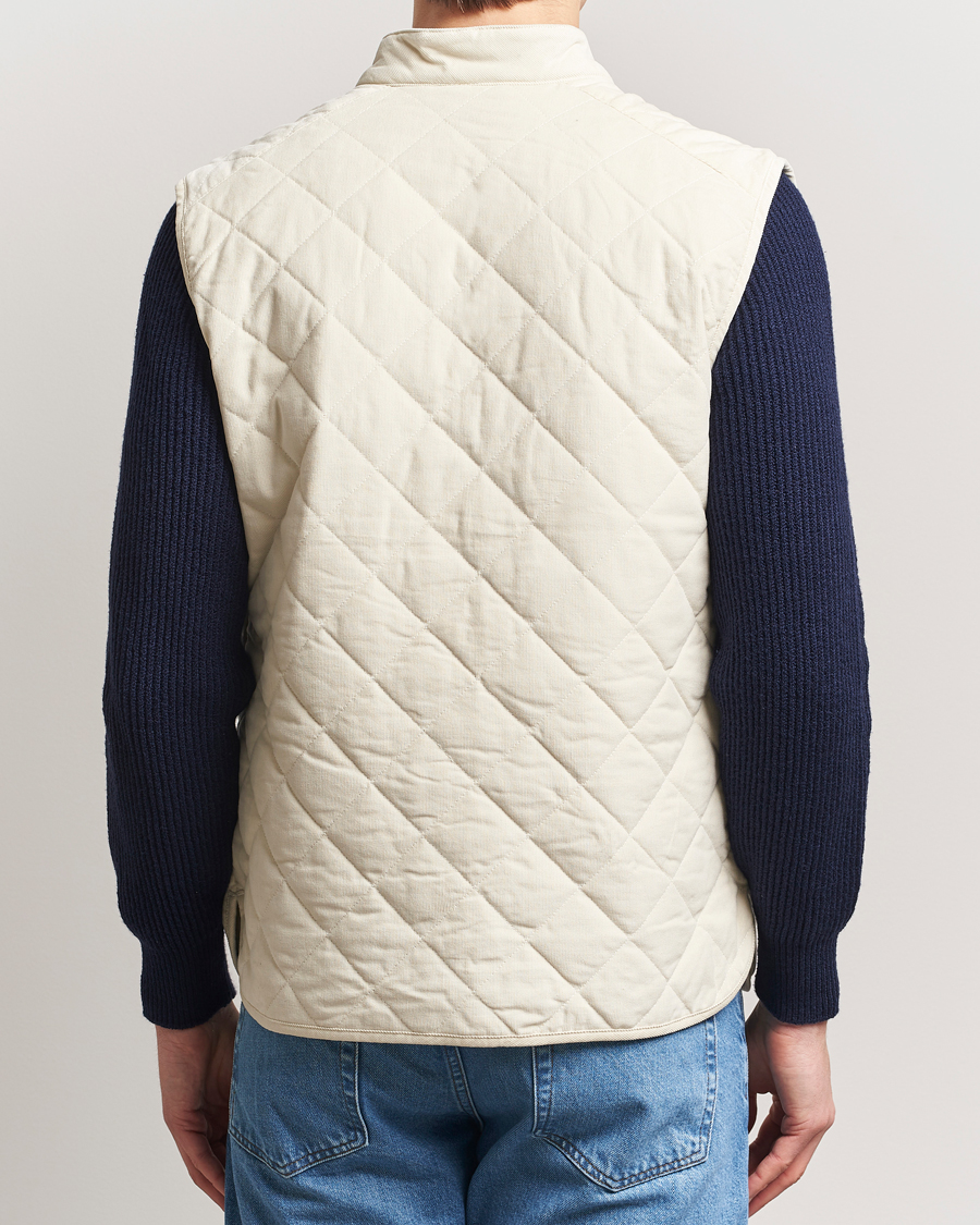 Morris Teddy Quilted Cord Vest Khaki