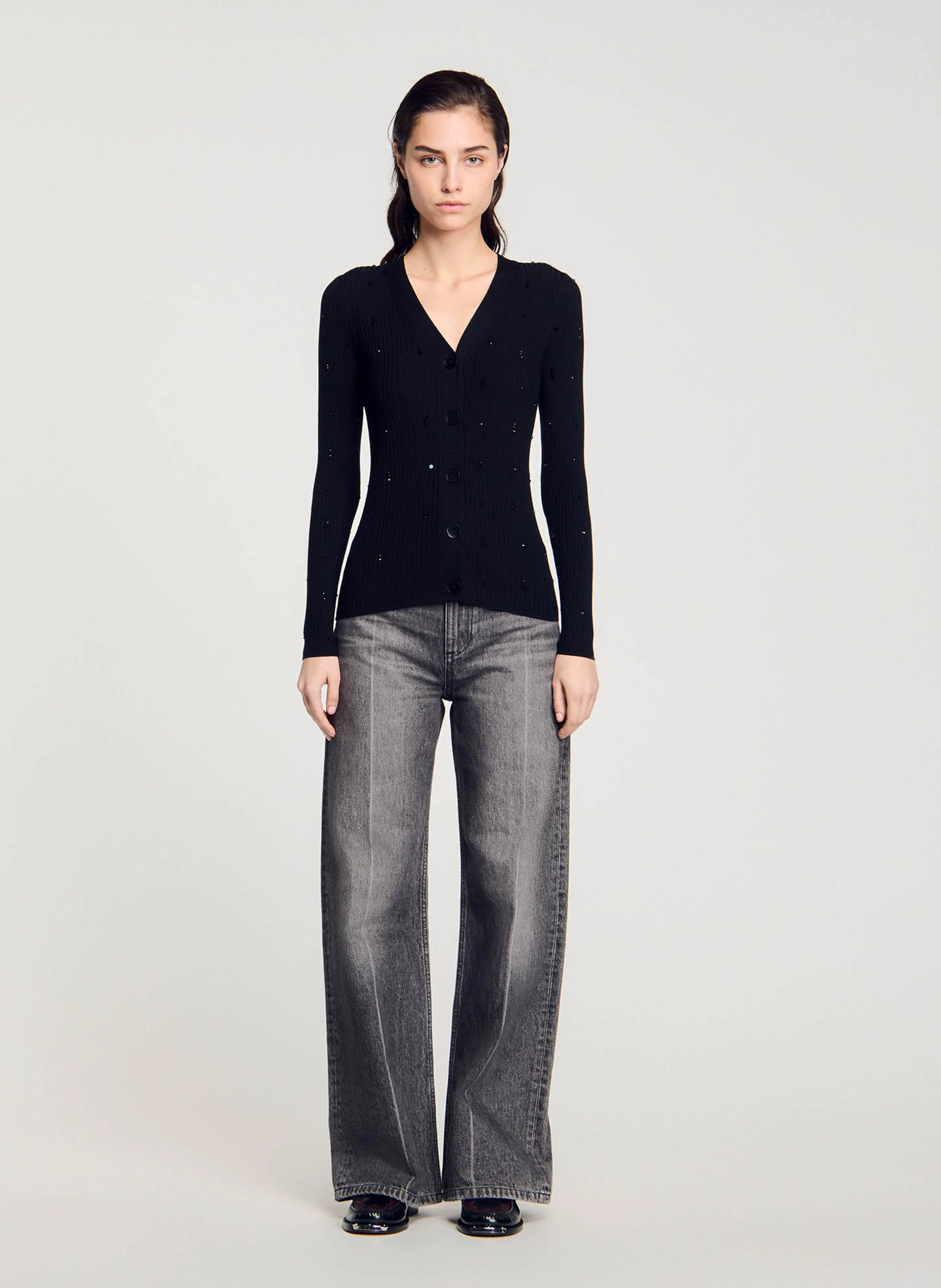 Gilet col V | Noir