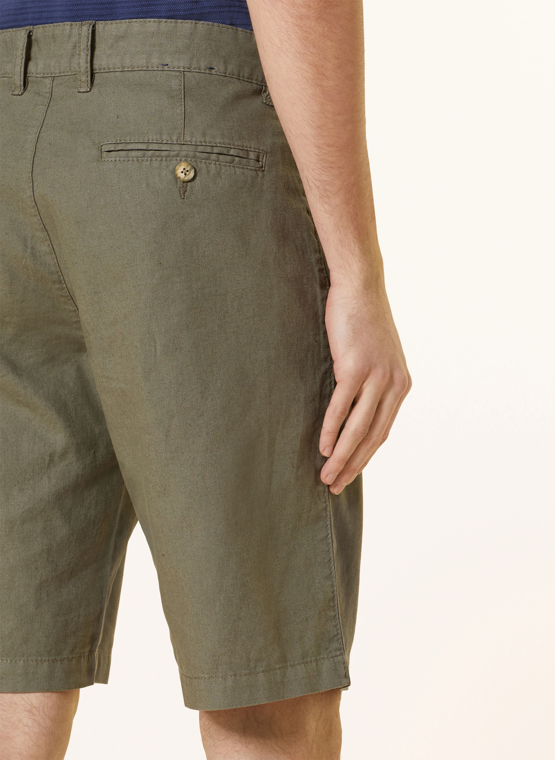 STROKESMAN'S Shorts Slim Fit mit Leinen