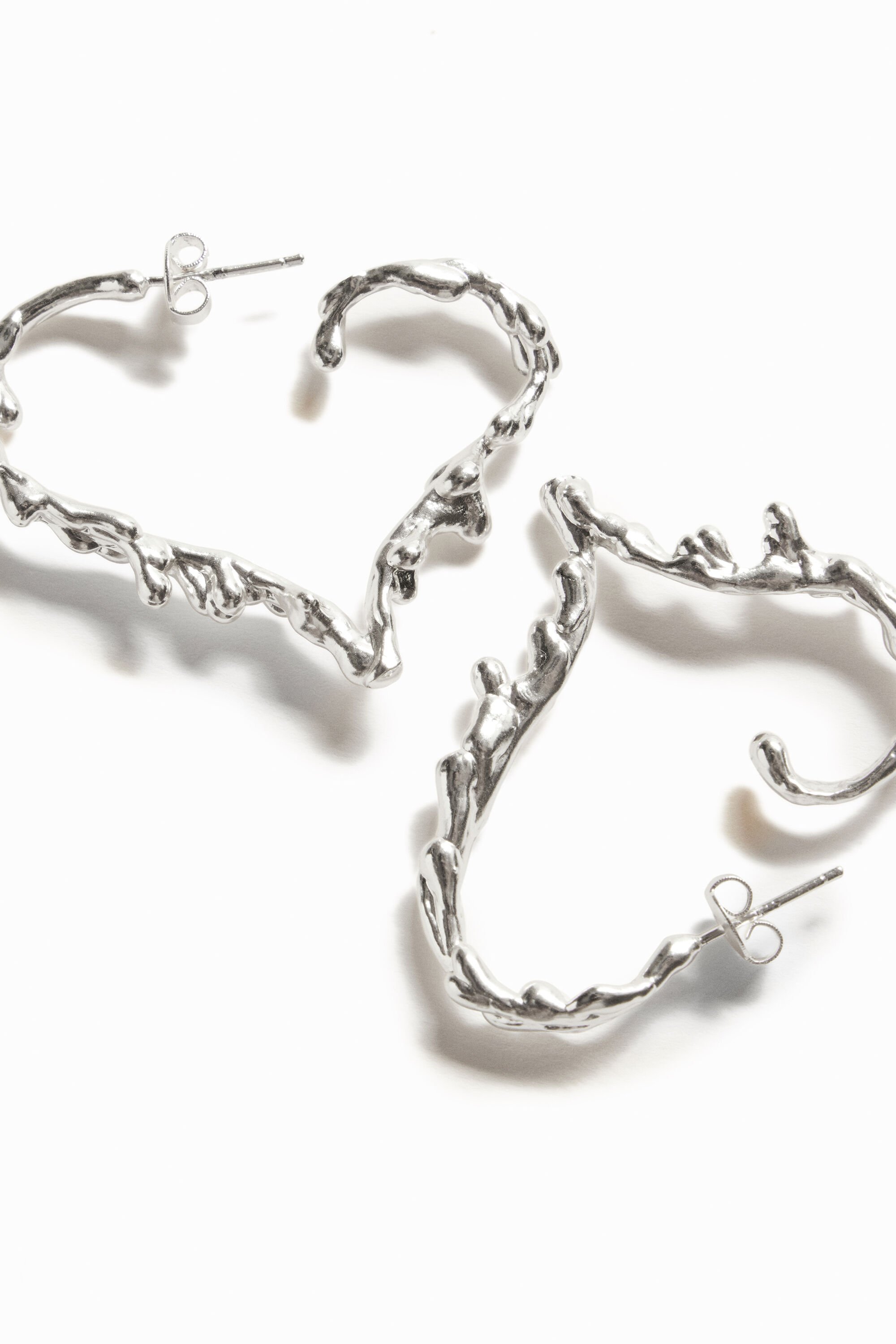 Boucles d'oreilles cœur plaquées argent Zalio