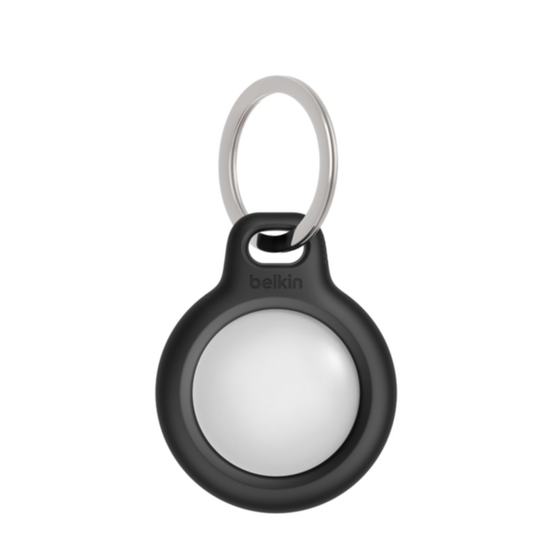 Apple AirTag Anhänger Hardcase Hülle Schlüsselanhänger   Schlüsselring (F8W973BTBLK) - Schwarz