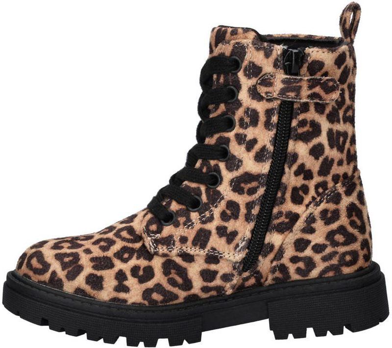 Nelson - Veterboots - Panterprint - Meisjes