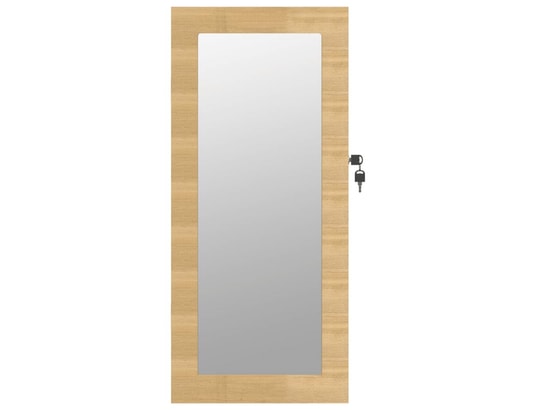 VIDAXL - Armoire à bijoux avec miroir murale 30 x 8,5 x 67 cm