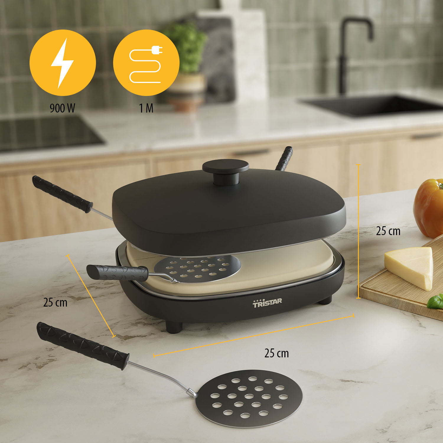Tristar PZ-9174 Pizza Family 4 gourmetset