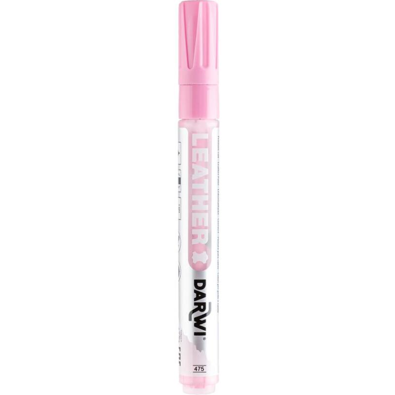 DARWI Marqueur Peinture sur Cuir Pointe Conique Fine 2mm - Rose