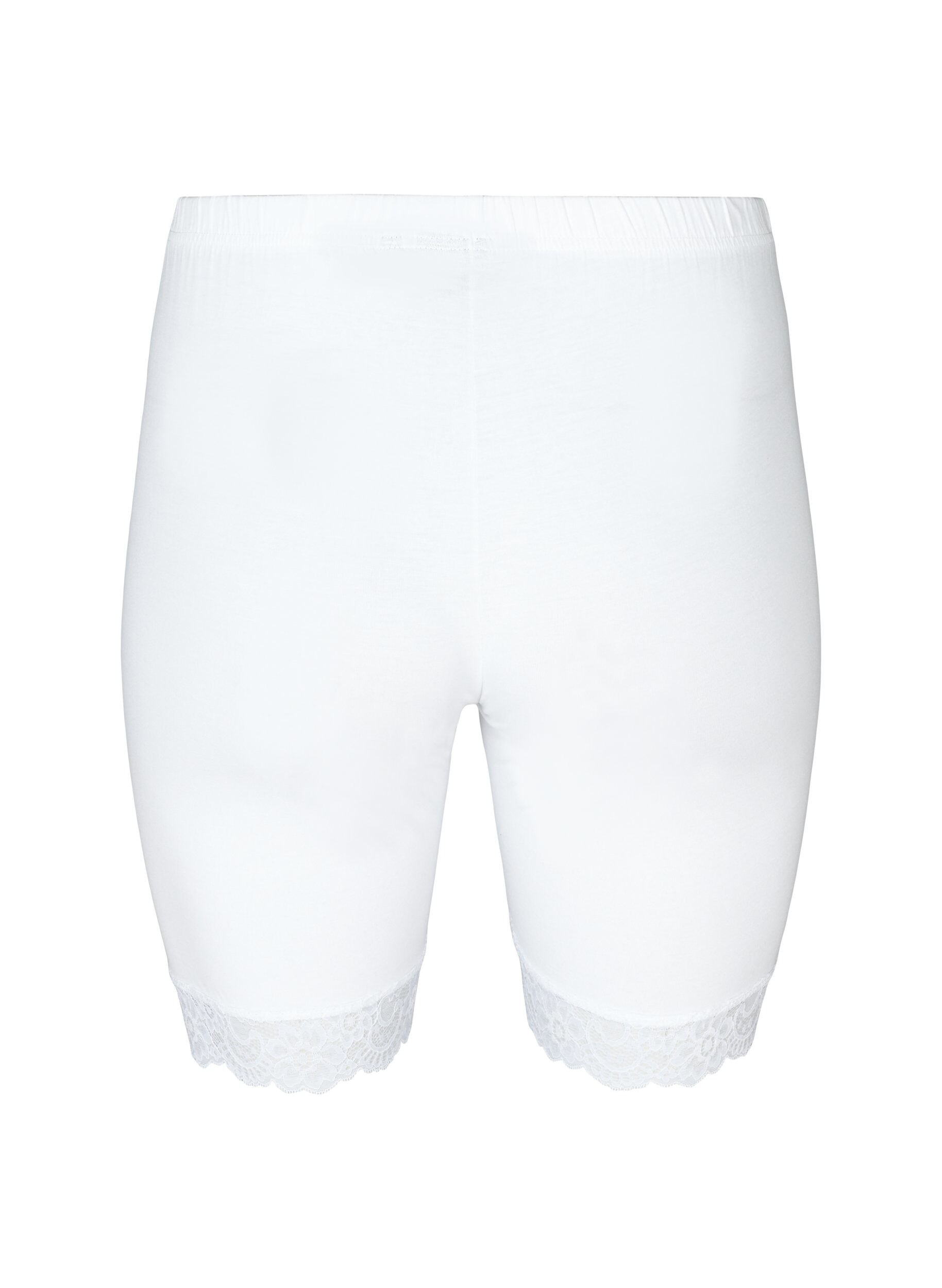 Cykelshorts med blondekant
