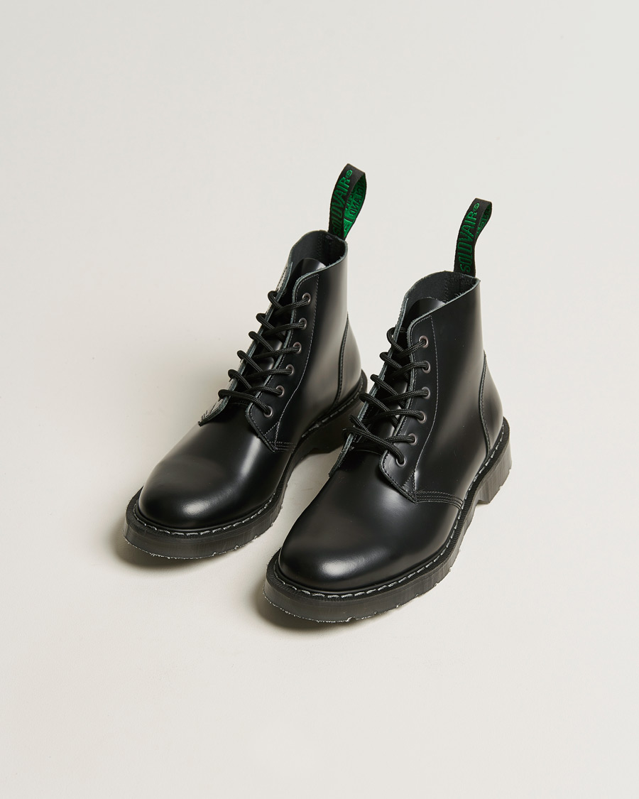 Solovair 6 Eye Astronaut Boot Black Shine