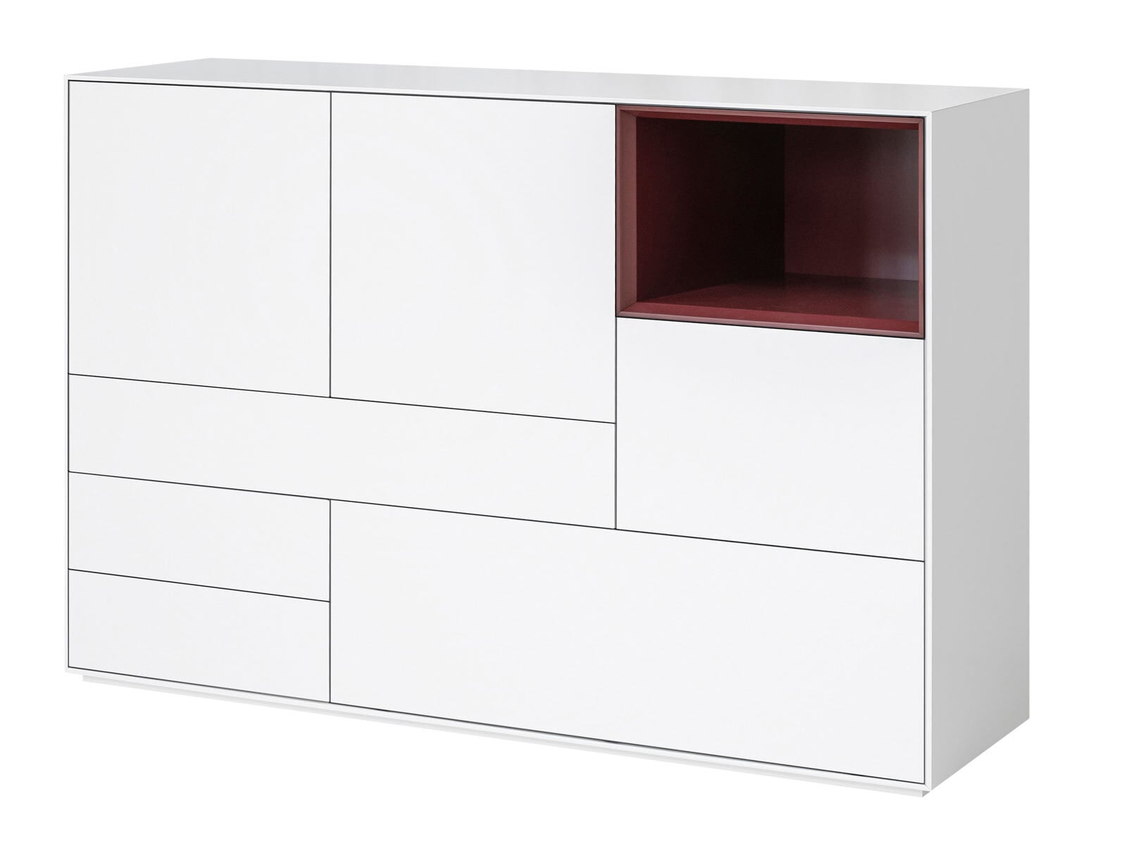 Highboard MAYA 150 x 105 cm Weiß matt