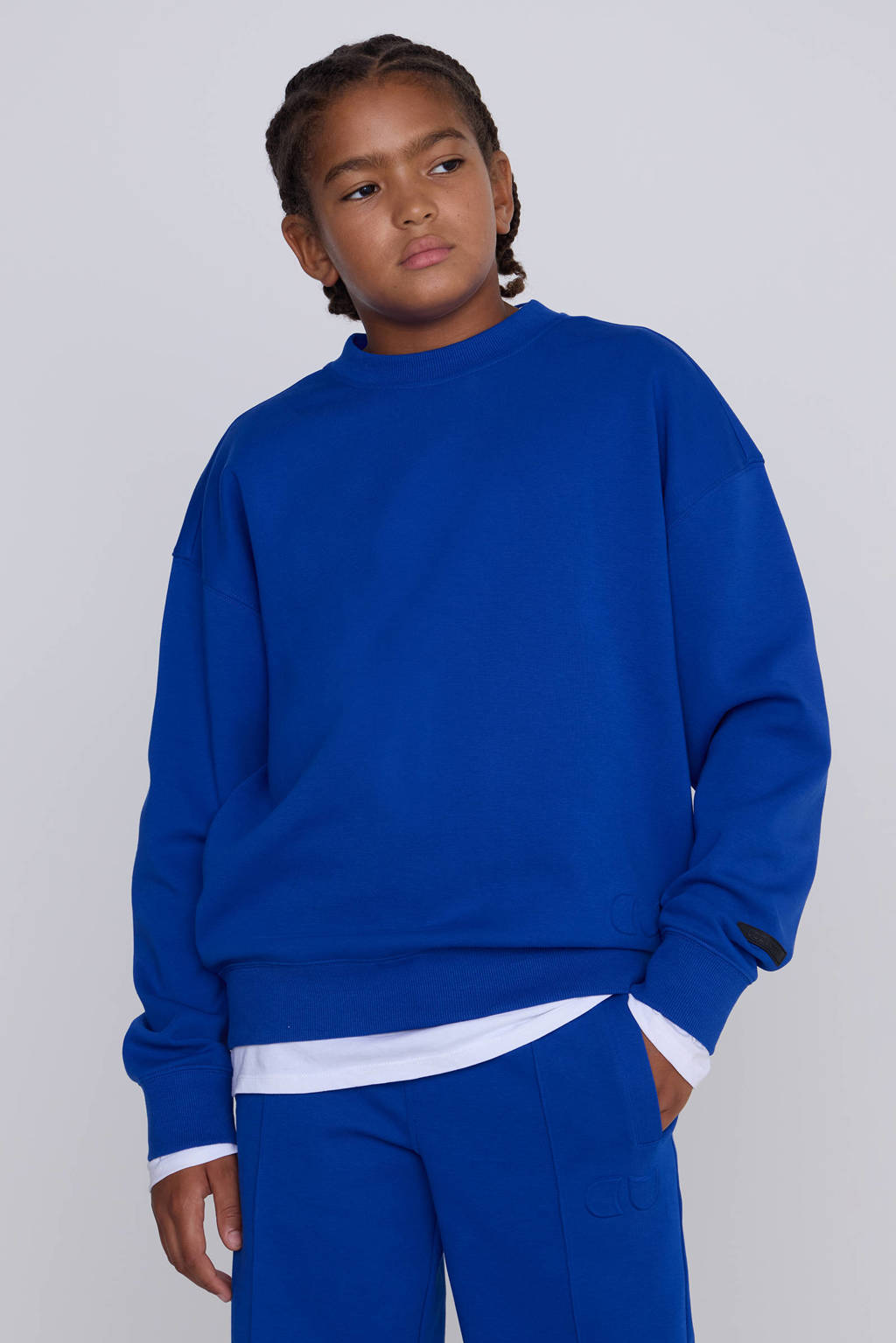 Coolcat Unisex Sweater Vicky met 3D Logo Blauw
