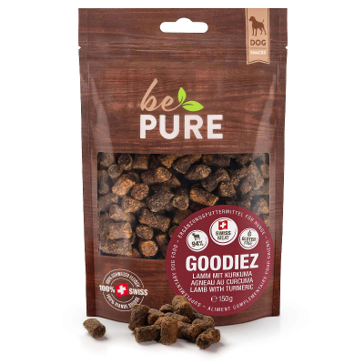 bePure Hundesnack Goodiez Lamm mit Kurkuma 150g