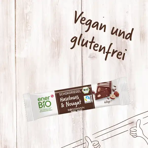 Schokoriegel Haselnuss & Nougat