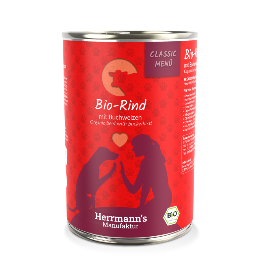 Carne bovina clássica BIO com trigo sarraceno, 12 x 400g