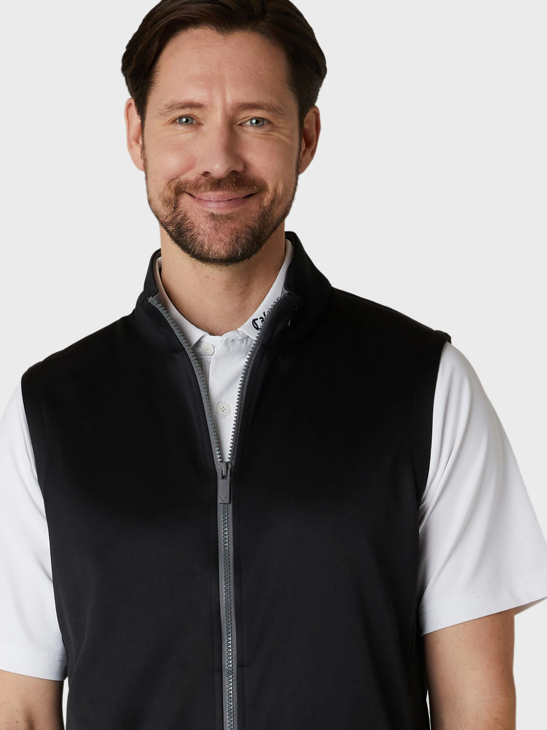 Callaway Apparel zwart hemd met volledige rits