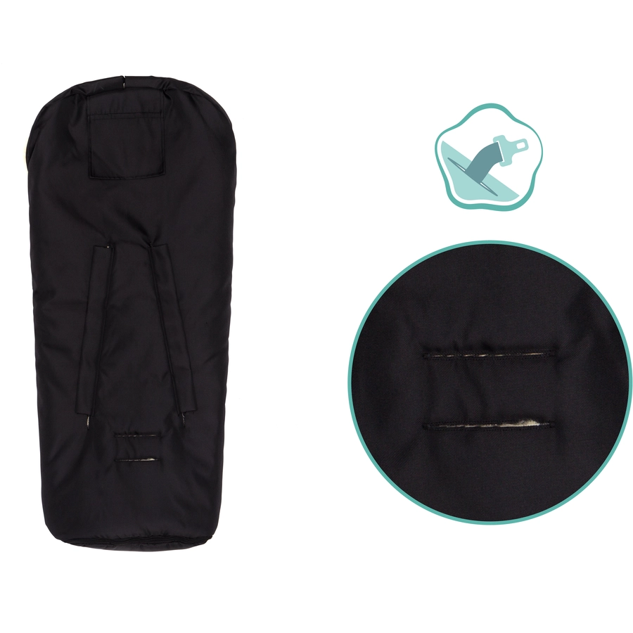 fillikid Winterfußsack Tacama Lammfell schwarz