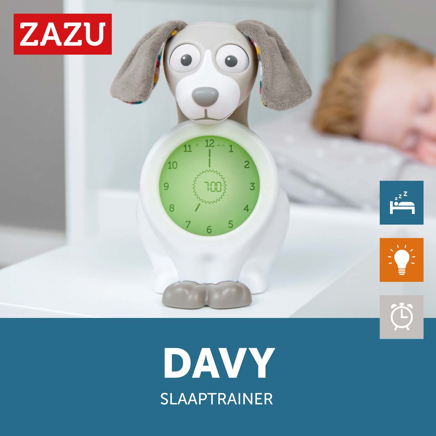 Zazu slaaptrainer Davy grijs