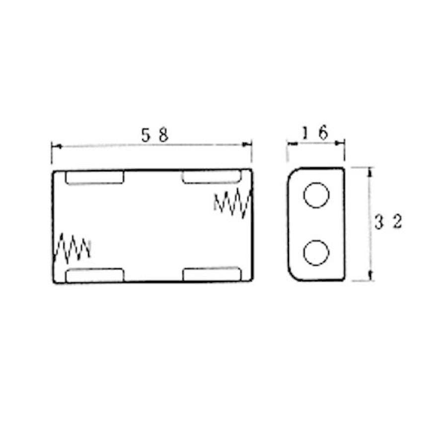 Batteriehalter BH321B, 2x AA 1 StückFür 2x AA