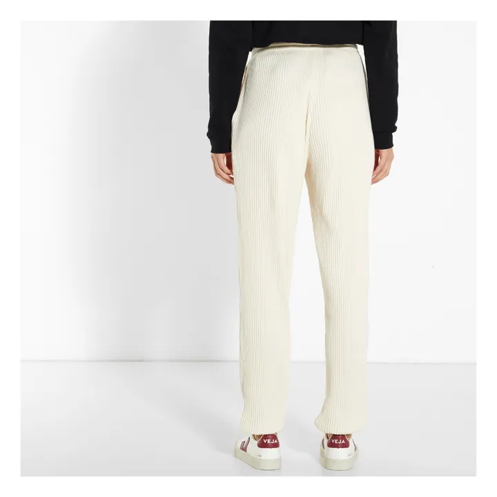 Baserange Jogger Côtelé Coton Bio | Blanc cassé