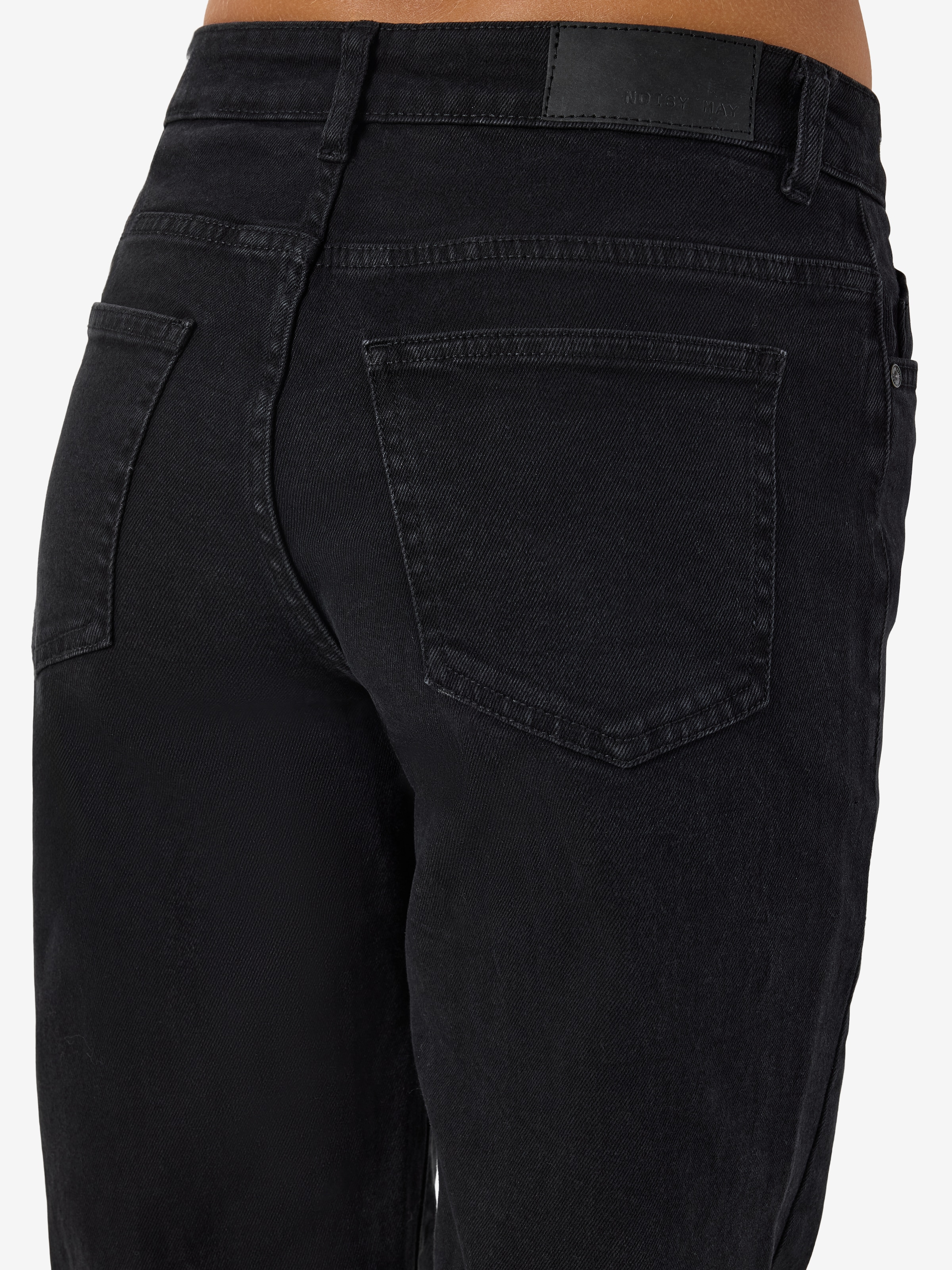 Noisy may Straight-Jeans »NMYOLANDA NW WIDE JEANS BLACK NOOS«, extra lang