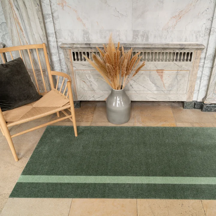 tica copenhagen - Stripes Vertical Läufer, 60 x 90 cm, hellgrau / stahlgrau