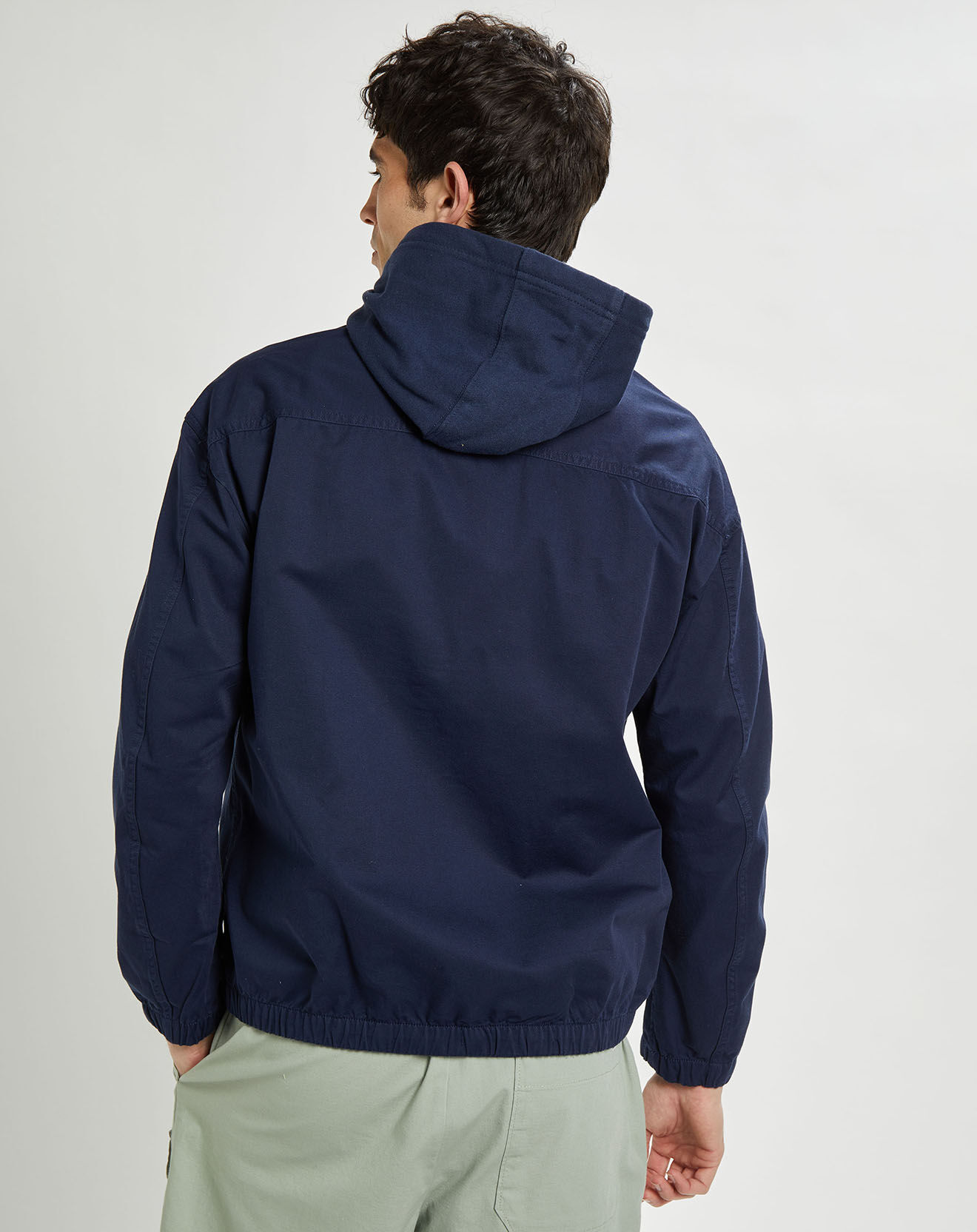 Tommy Jeans Blouson 100% Coton Bio casual badge bleu marine