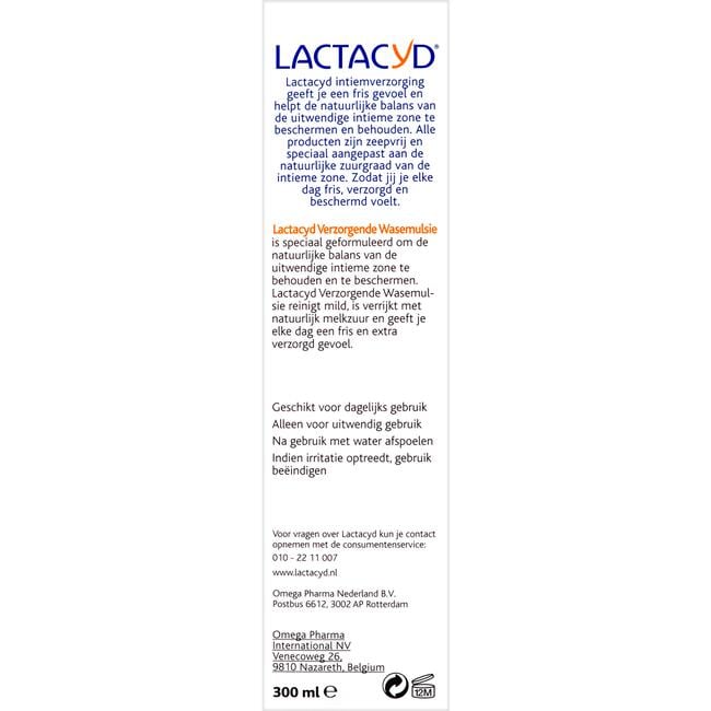 Lactacyd Verzorgende WasemulsieIntieme Hygiëne 300 ML