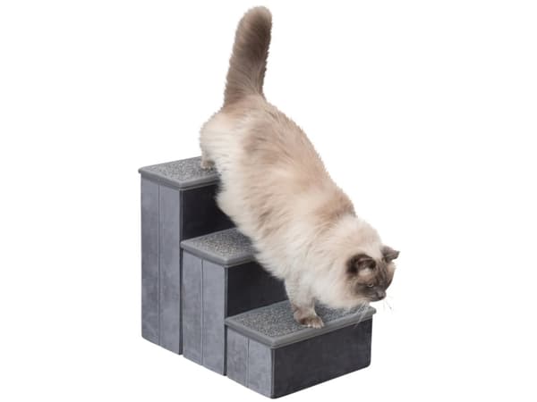 Trixie Stairs with storage space, 34 × 45 × 50 cm, grey