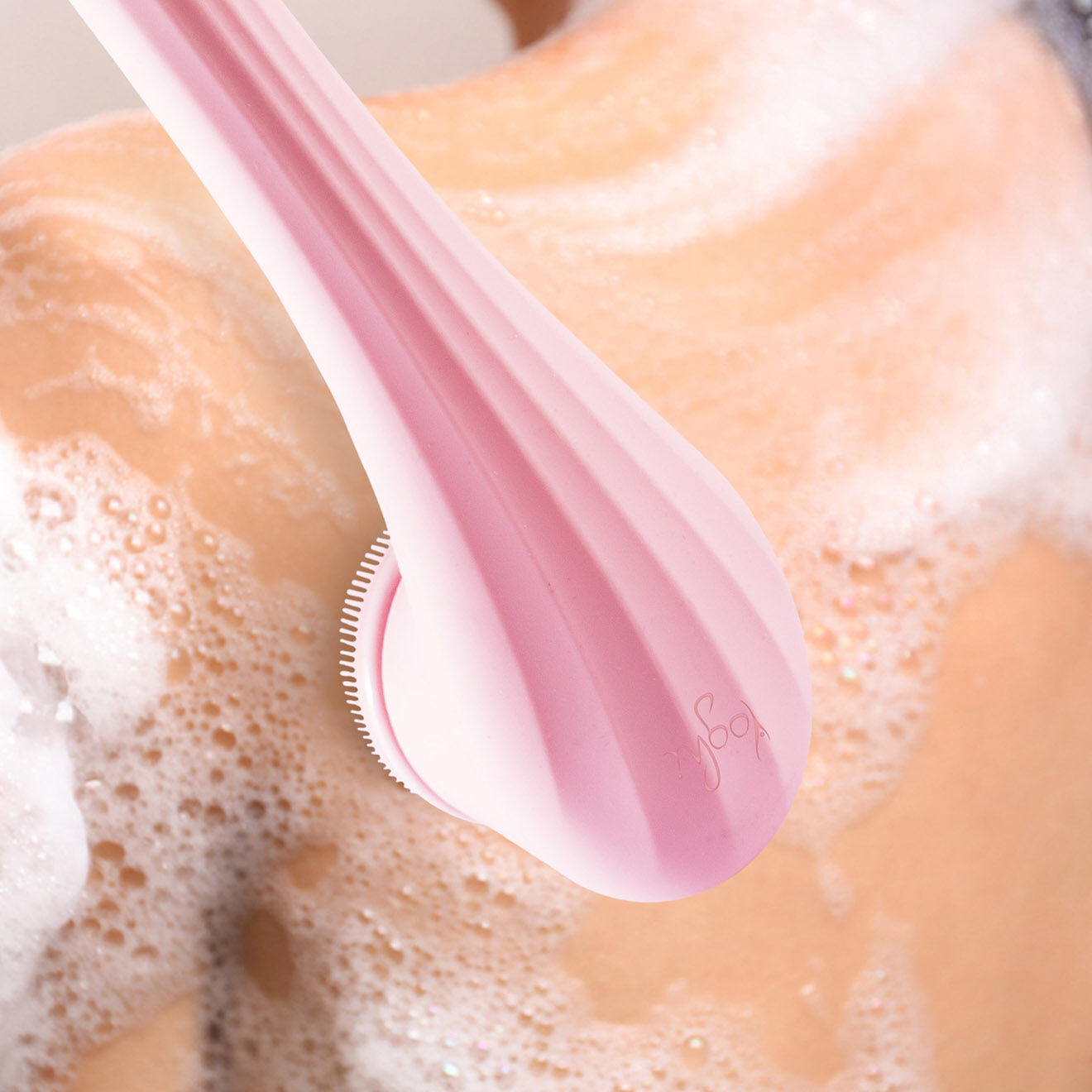 Yoghi Brosse de douche electrique sans fil clean body rose