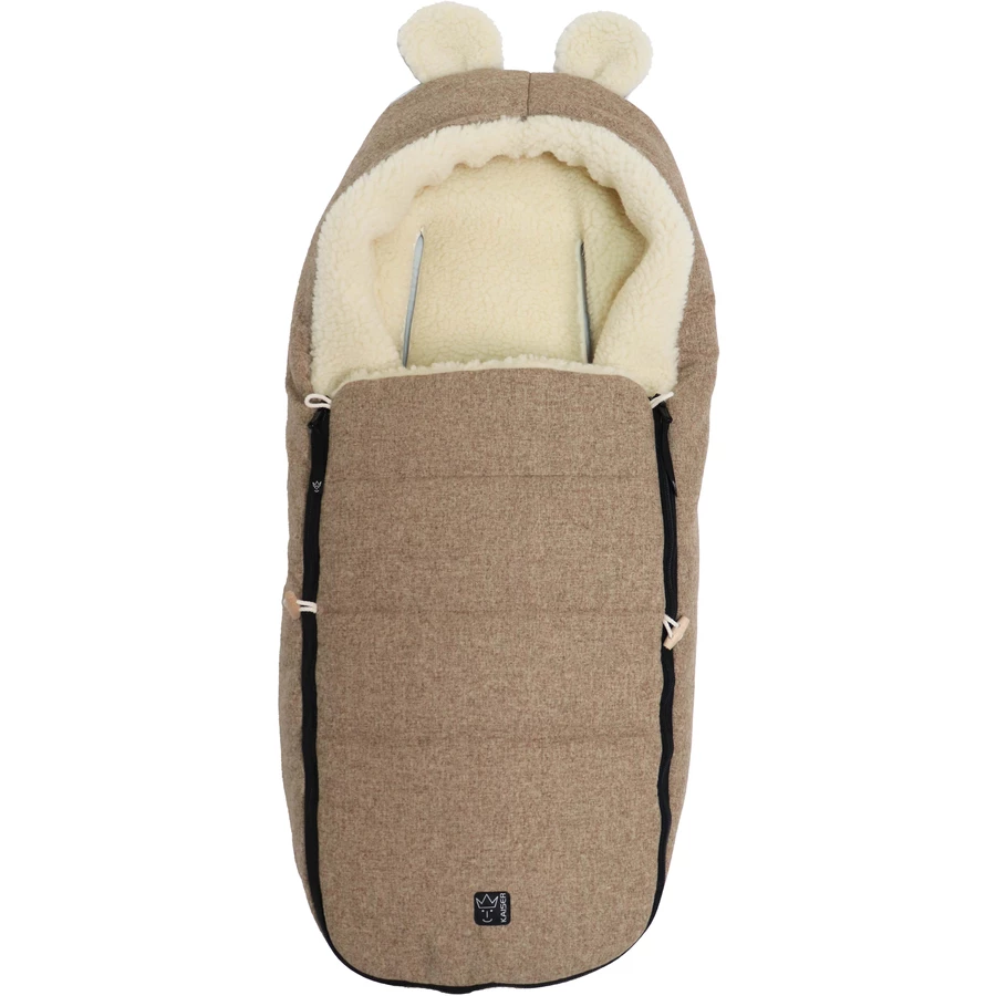 Kaiser Winterfußsack HOODY MAUS WOOL wheat