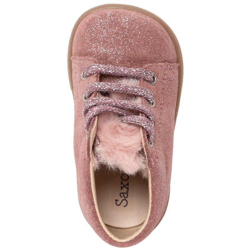 Bottillons en cuir brillant pour bébé fille