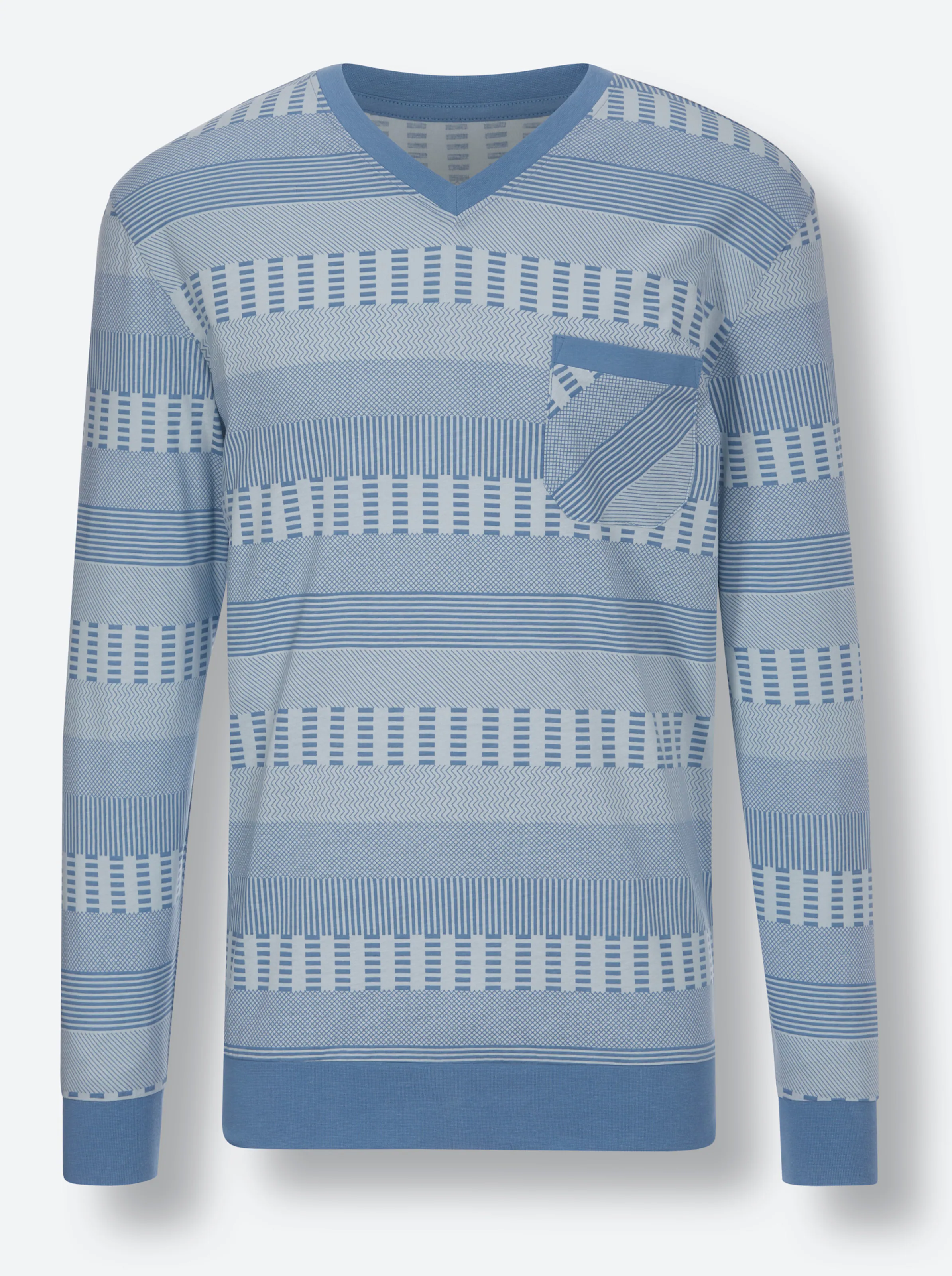 wäschepur men Schlafanzüge in ozean + mittelblau